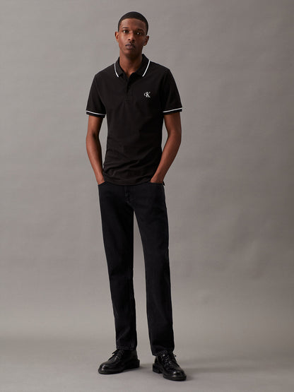 Calvin Klein Liquid Touch Slim Fit Polo – Black Performance Pique