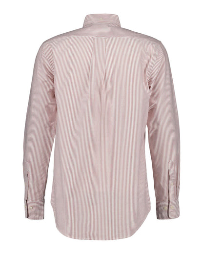 GANT Regular Fit Striped Oxford Shirt – Pastel Pink & White