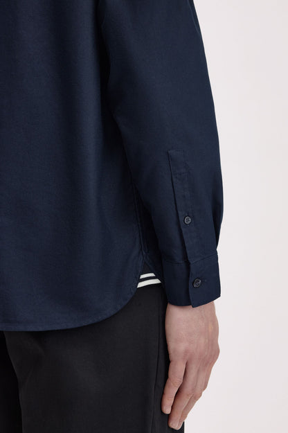 Fred Perry Slim-Fit Button-Down Cotton Oxford Shirt in Navy