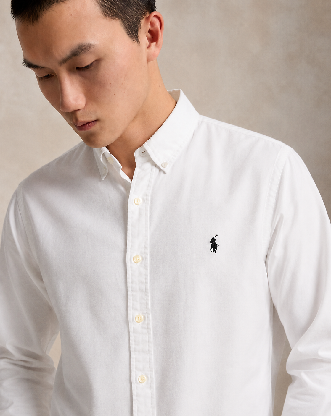 Polo Ralph Lauren Slim-Fit Cotton Oxford Button-Down Shirt - White