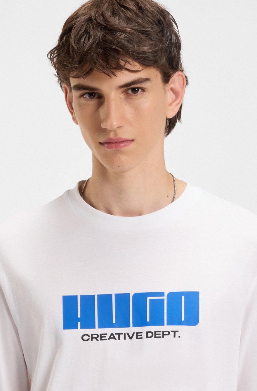 HUGO Relaxed-Fit Cotton T-Shirt with "Creative Dept." Block Logo