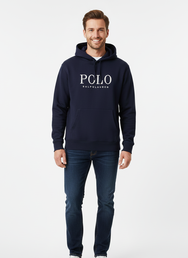 Polo Ralph Lauren Classic Fleece Logo Hoodie - Navy Blue
