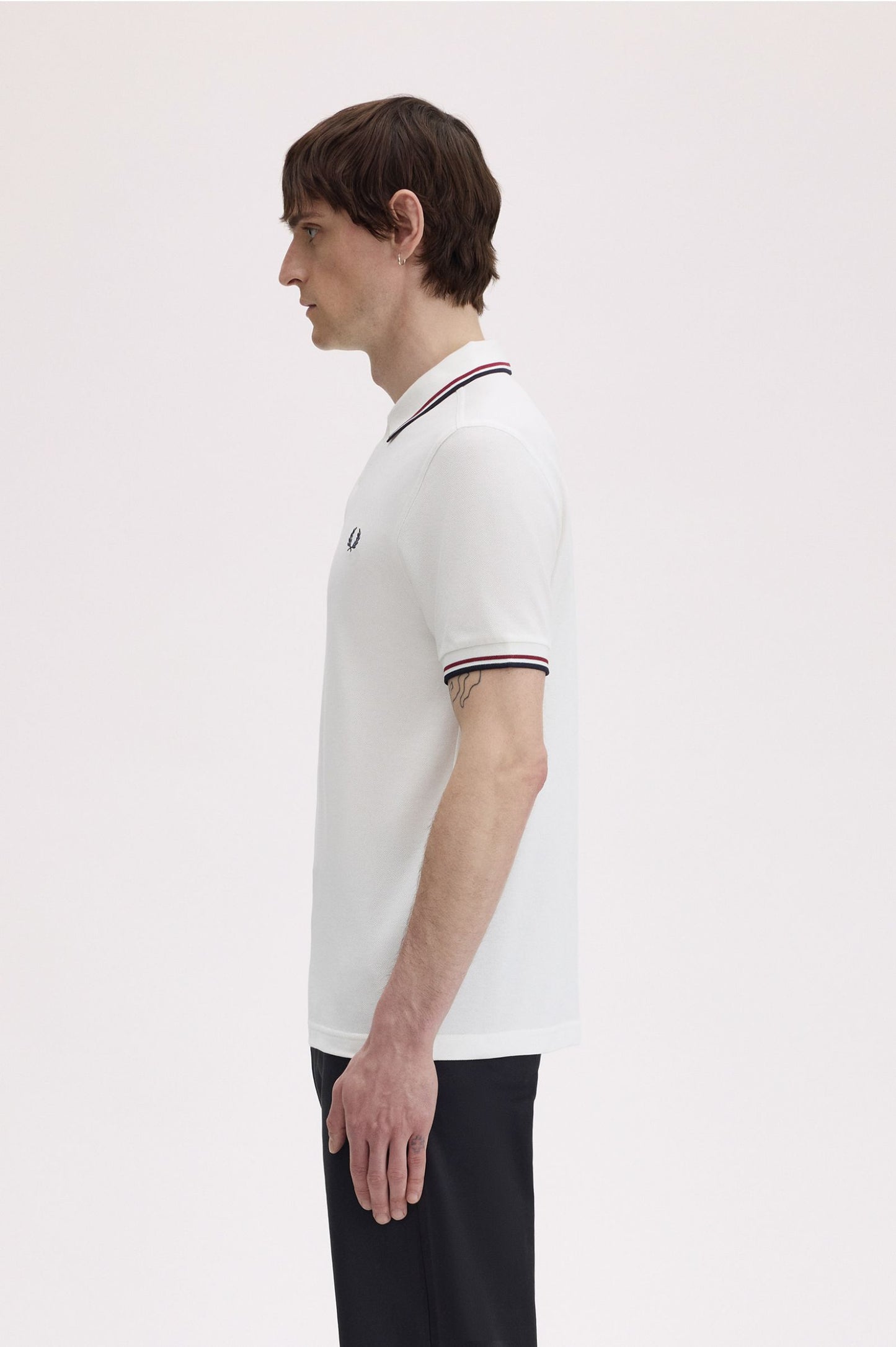 Fred Perry M3600 Twin Tipped Polo Shirt - Snow White