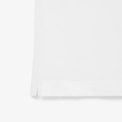 Lacoste Classic Fit Colorblock Organic Cotton Polo Shirt – White/Navy