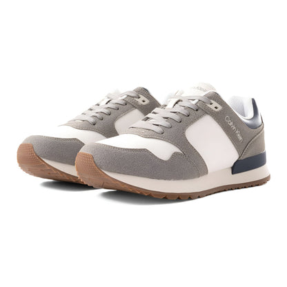 Calvin Klein Multi-Panel Runner Sneakers - Grey and White