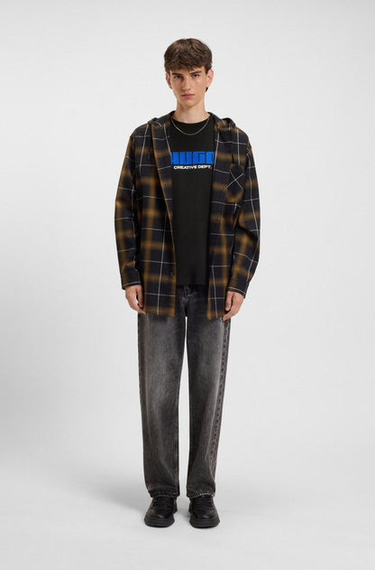 HUGO Relaxed-Fit Cotton T-Shirt with "Creative Dept." Block Logod