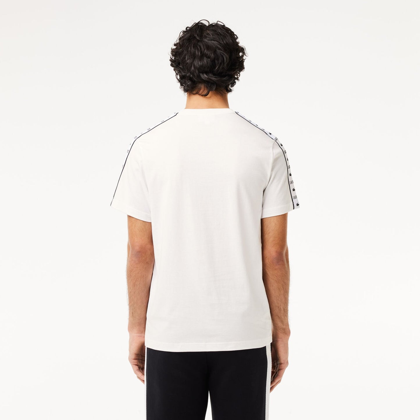 Lacoste Regular Fit Branded Tape Detail Crew Neck T-Shirt