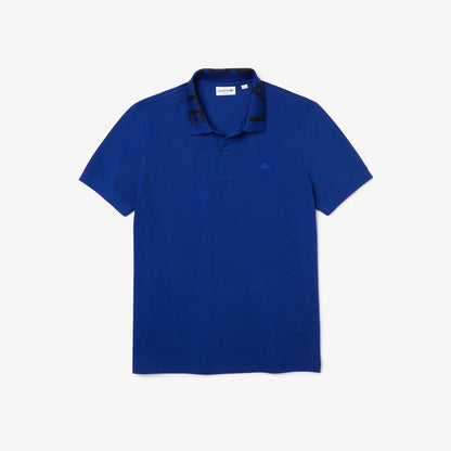 Lacoste Slim Fit Piqué Polo Shirt with Branded Jacquard Collar