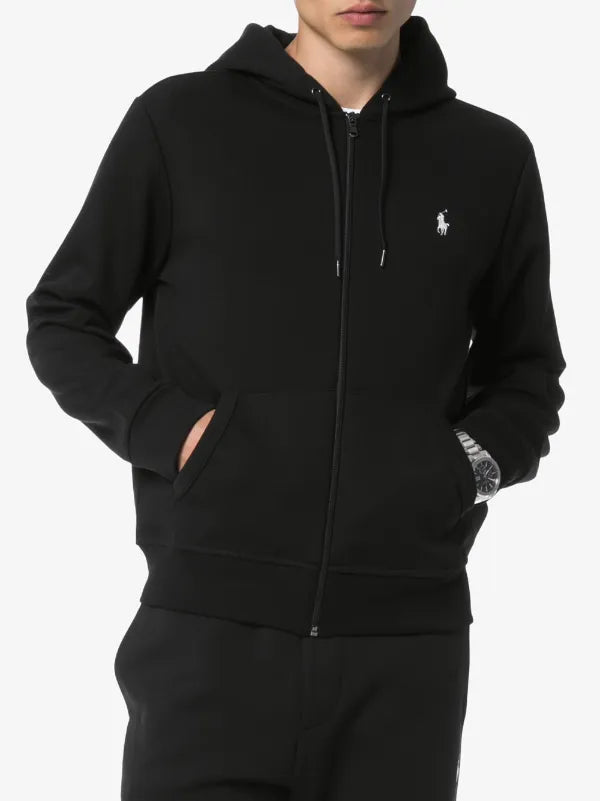 Polo Ralph Lauren Fleece Full-Zip Hoodie - Black (Signature Pony Logo)