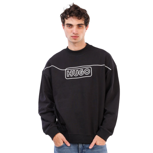 HUGO Relaxed-Fit Outline Logo Sweatshirt