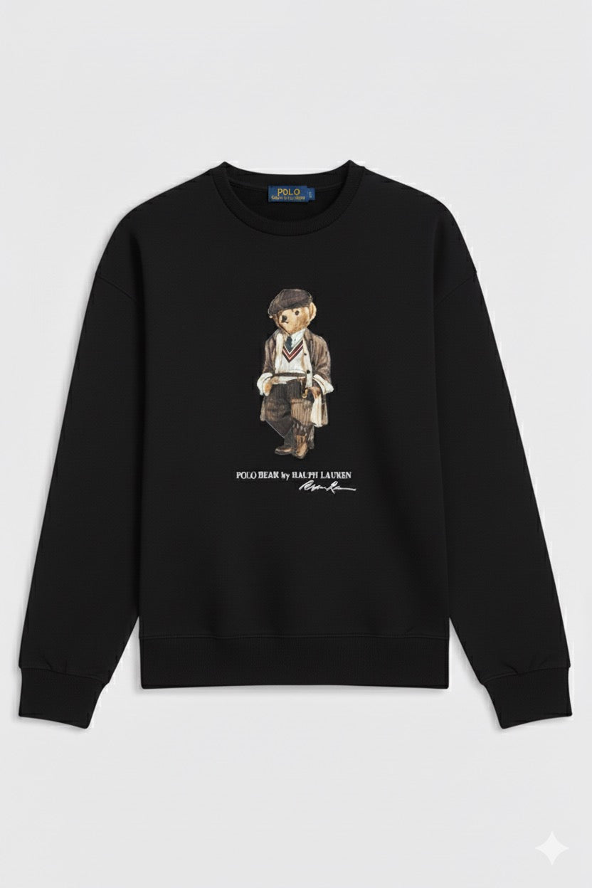 Polo Ralph Lauren Black Polo Bear Crew-Neck Sweatshirt