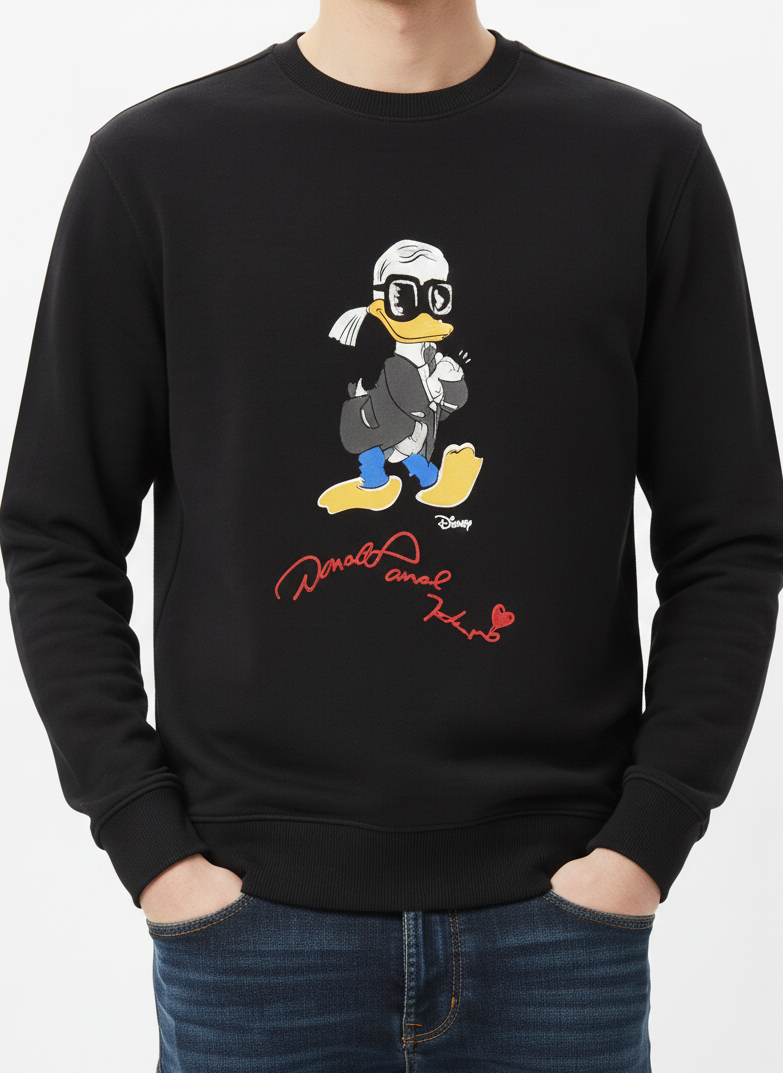 KARL LAGERFELD x DISNEY Limited Edition Donald Duck Sweatshirt – Black