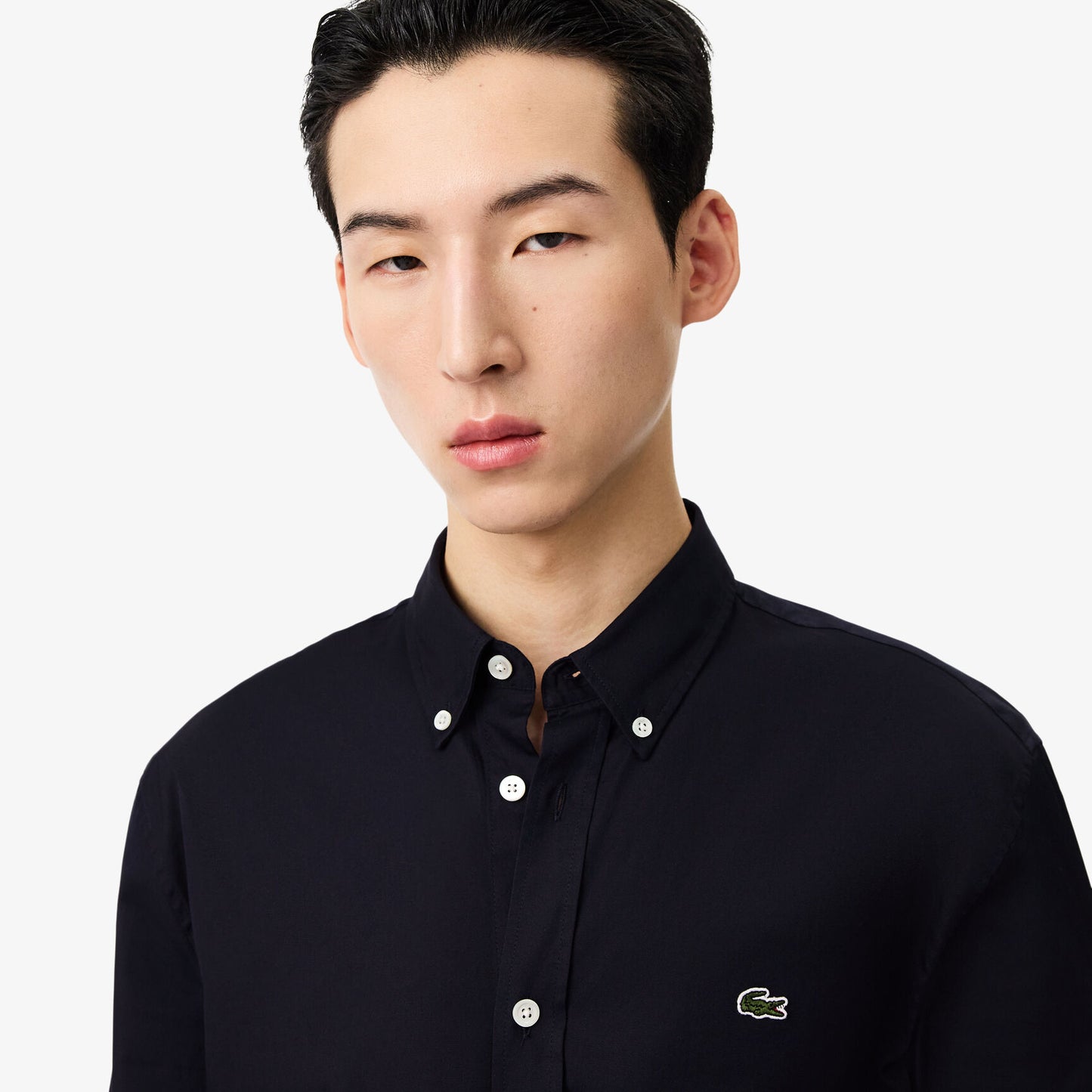 Lacoste Regular Fit Premium Cotton Shirt – Deep Black