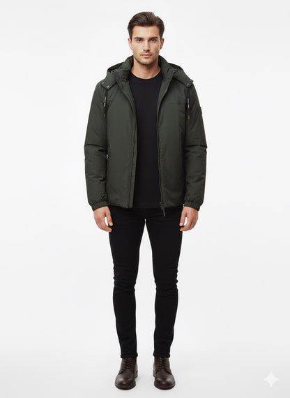 Calvin Klein Hooded Parka Jacket - Dark Olive