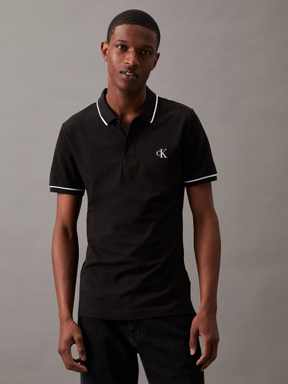 Calvin Klein Liquid Touch Slim Fit Polo – Black Performance Pique