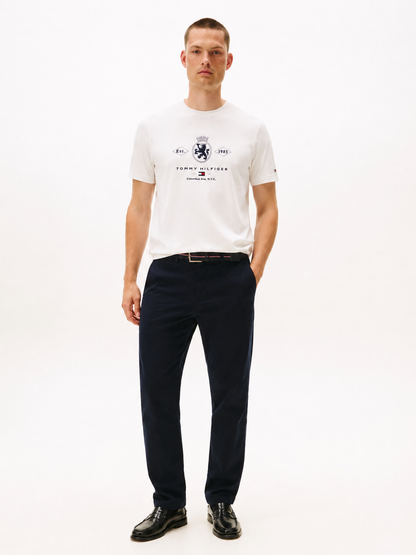 Tommy Hilfiger Crest Logo Heritage T-Shirt – White