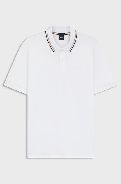 BOSS Slim-Fit Piqué Polo – Signature Tipped Collar Edition