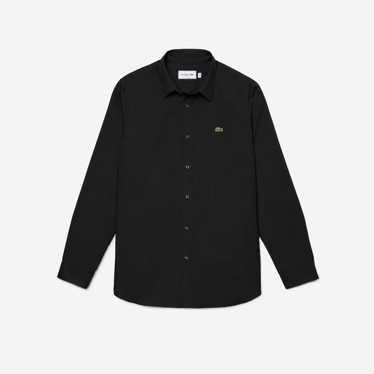 Lacoste Regular Fit Premium Cotton Shirt – Deep Black