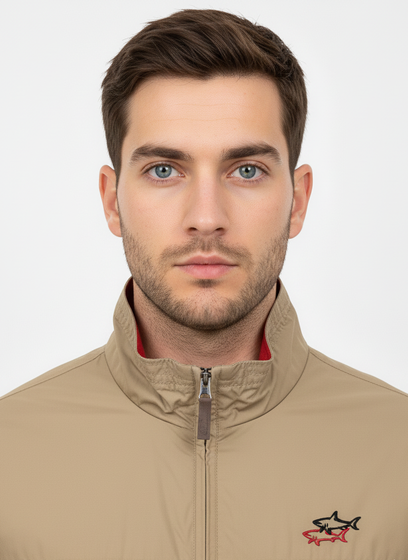 Paul & Shark Heritage Micro-Fill Zip-Up Jacket - Sand Beige