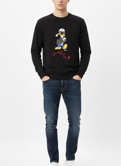 KARL LAGERFELD x DISNEY Limited Edition Donald Duck Sweatshirt – Black