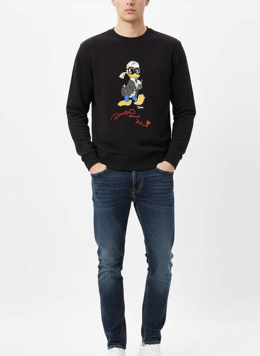 KARL LAGERFELD x DISNEY Limited Edition Donald Duck Sweatshirt – Black