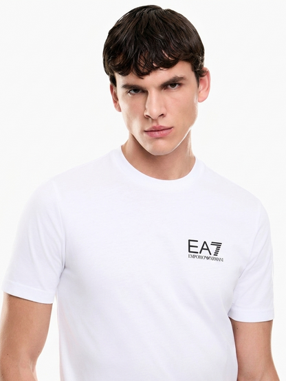 EA7 Emporio Armani – Vertical Logo Graphic Cotton T-Shirt