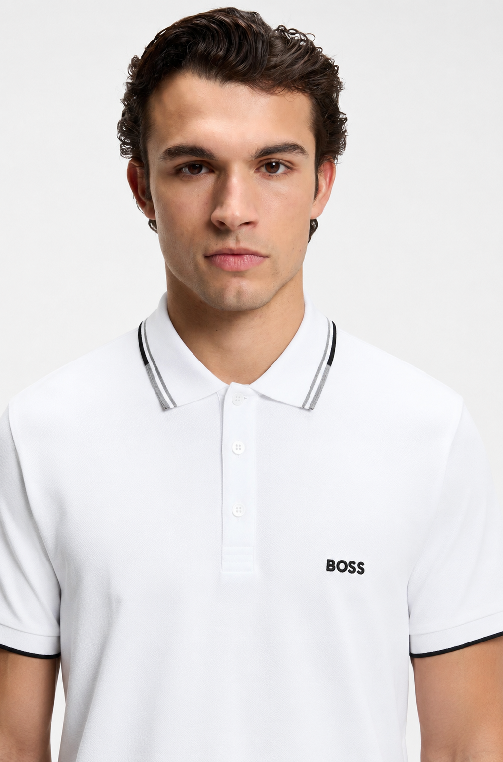 BOSS Slim-Fit Piqué Polo Shirt with Contrast Tipping