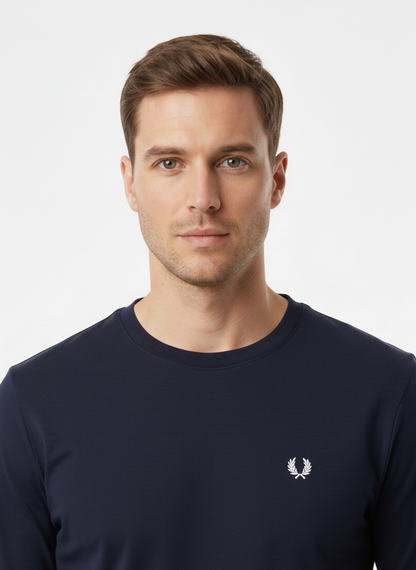 Fred Perry Essential Long Sleeve Crew Neck T-Shirt