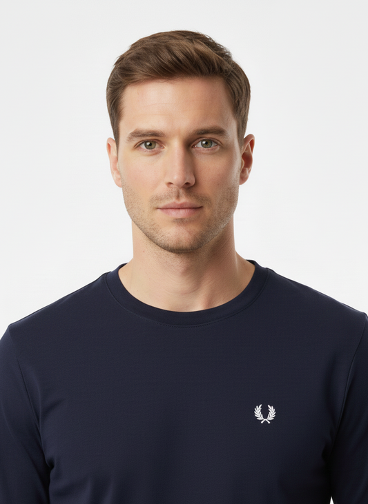 Fred Perry Essential Long Sleeve Crew Neck T-Shirt