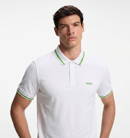 BOSS Slim-Fit Piqué Polo Shirt in Mercerized Cotton with Contrast Tipping
