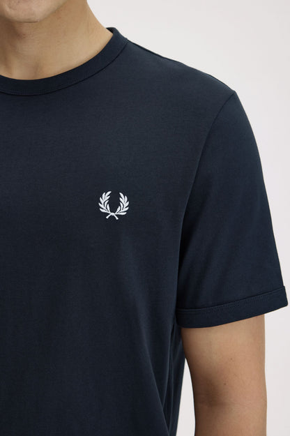 Fred Perry Essential Crew Neck T-Shirt – Navy