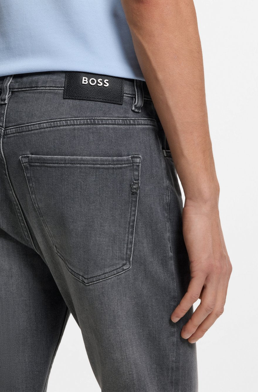 DELAWARE SLIM-FIT JEANS IN SUPER-SOFT GREY DENIM