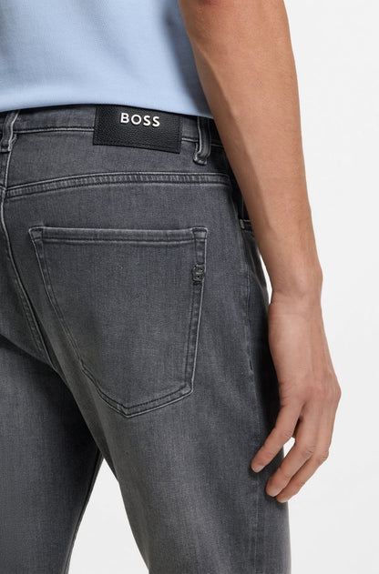 DELAWARE SLIM-FIT JEANS IN SUPER-SOFT GREY DENIM