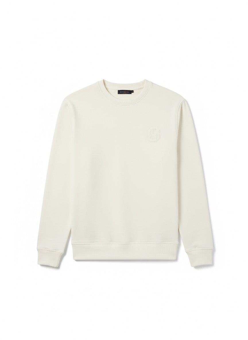 BOSS Regular-Fit Crew Neck Sweatshirt with Embossed Monogram