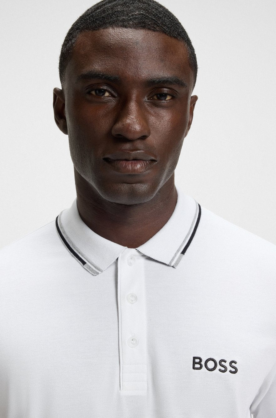 BOSS Slim-Fit Polo Shirt in Mercerized Cotton with Contrast Tipping
