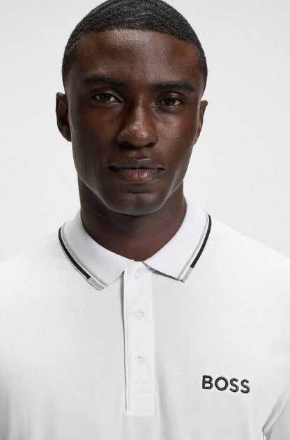 BOSS Slim-Fit Polo Shirt in Mercerized Cotton with Contrast Tipping