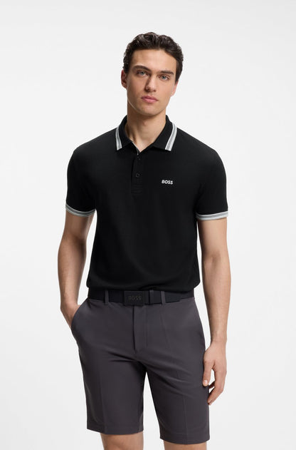 BOSS Slim-Fit Piqué Polo Shirt with Tipped Collar and Cuffs