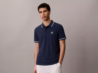 Calvin Klein Jeans – Monogram Tipped Slim Fit Polo Shirt