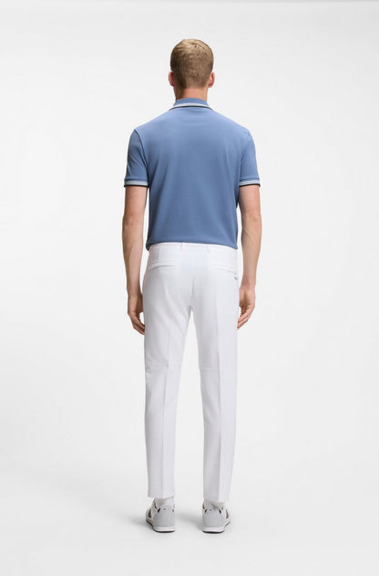 BOSS Slim-Fit Pique Polo Shirt with Striped Collar