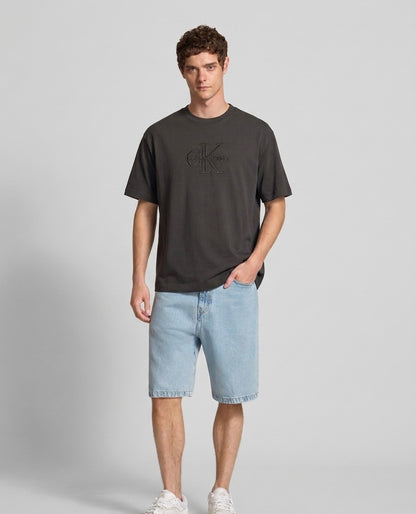 Calvin Klein Relaxed Monogram Logo T-Shirt – Charcoal Grey