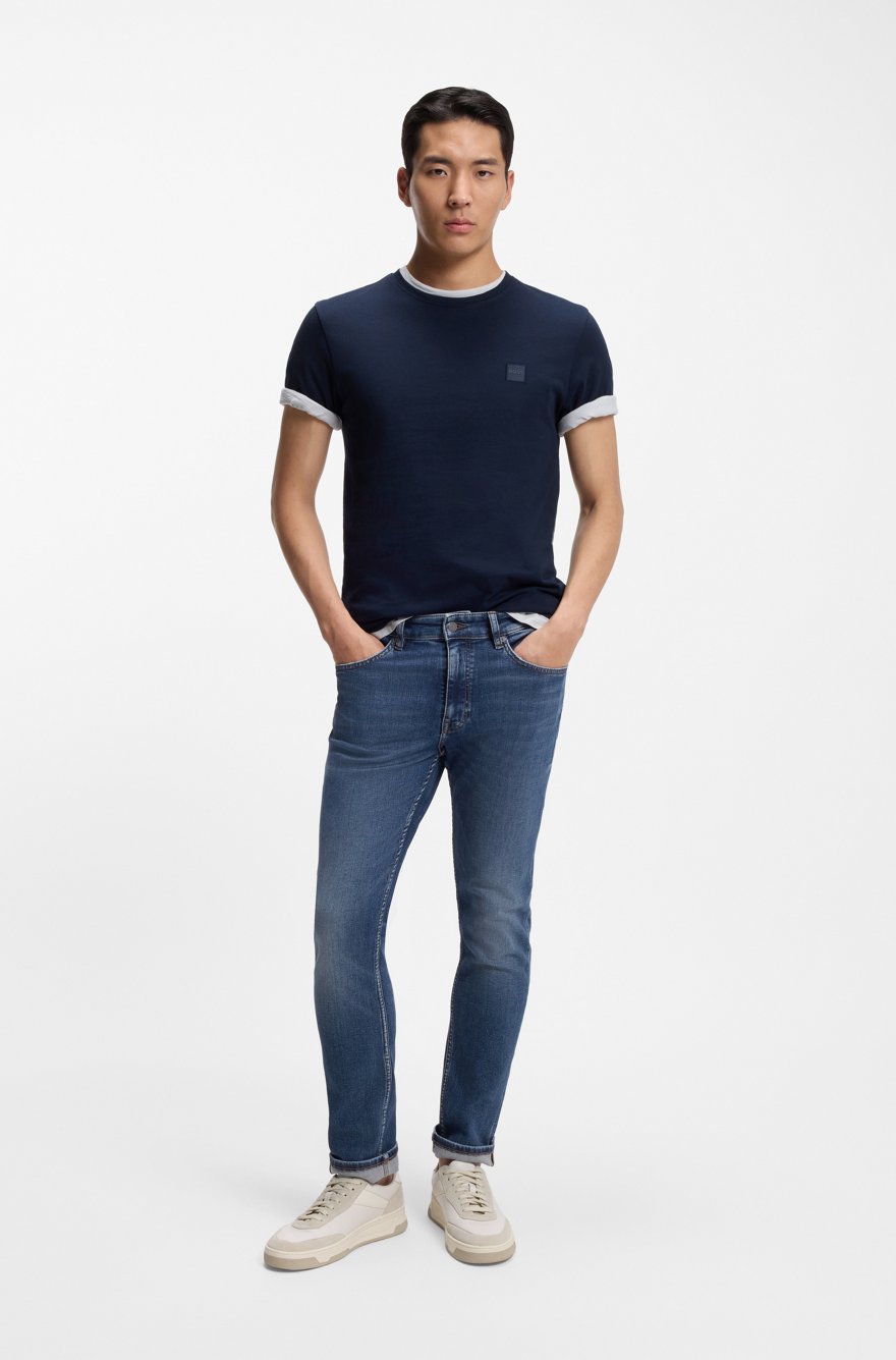 DELAWARE SLIM-FIT JEANS IN BLUE SUPER-STRETCH DENIM