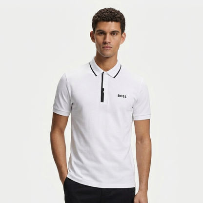BOSS Slim-Fit Polo Shirt in Performance Cotton with Contrast Placket