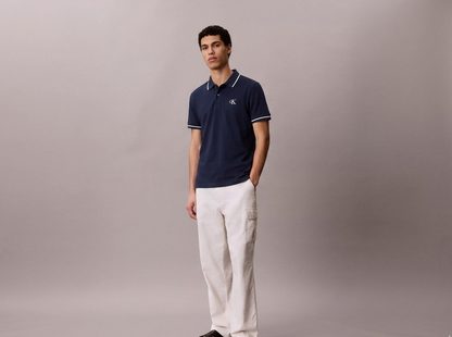 Calvin Klein Jeans – Monogram Tipped Slim Fit Polo Shirt