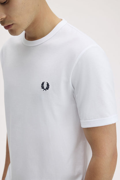 Fred Perry Authentic Crew Neck T-Shirt – White