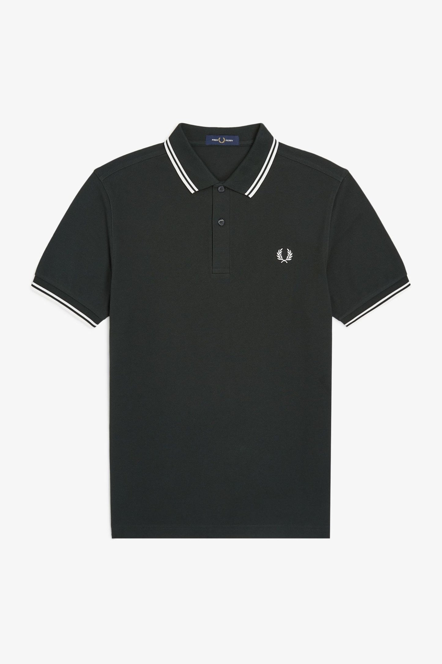 Fred Perry Twin Tipped Polo Shirt – Racing Green & White