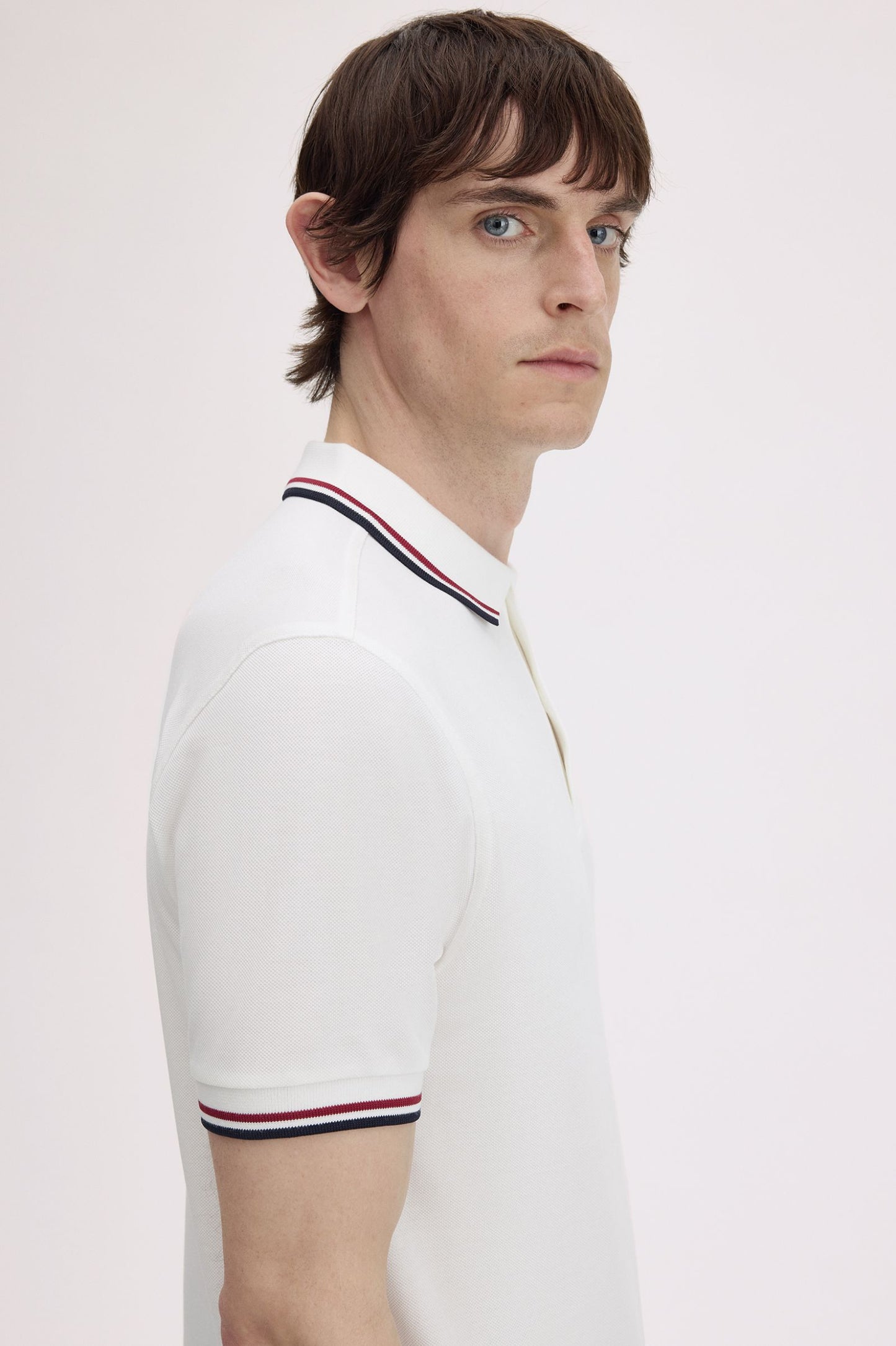 Fred Perry M3600 Twin Tipped Polo Shirt - Snow White