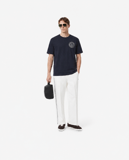 Lacoste Heritage Badge Relaxed Fit Cotton T-Shirt – Navy