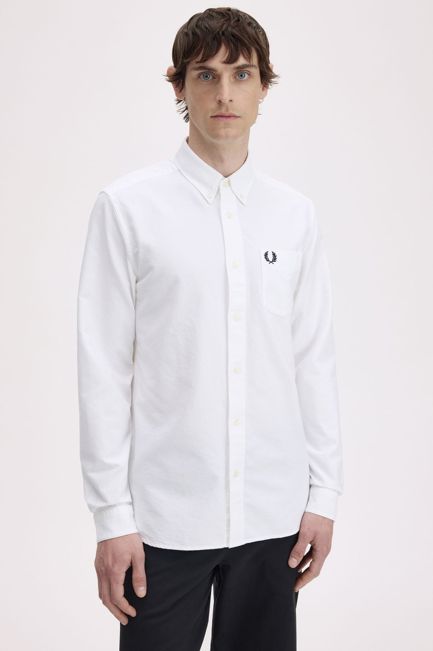 Fred Perry Oxford Button-Down Shirt in Optic White
