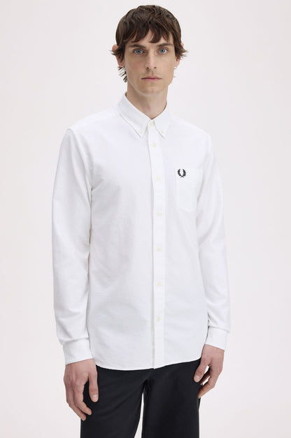 Fred Perry Oxford Button-Down Shirt in Optic White