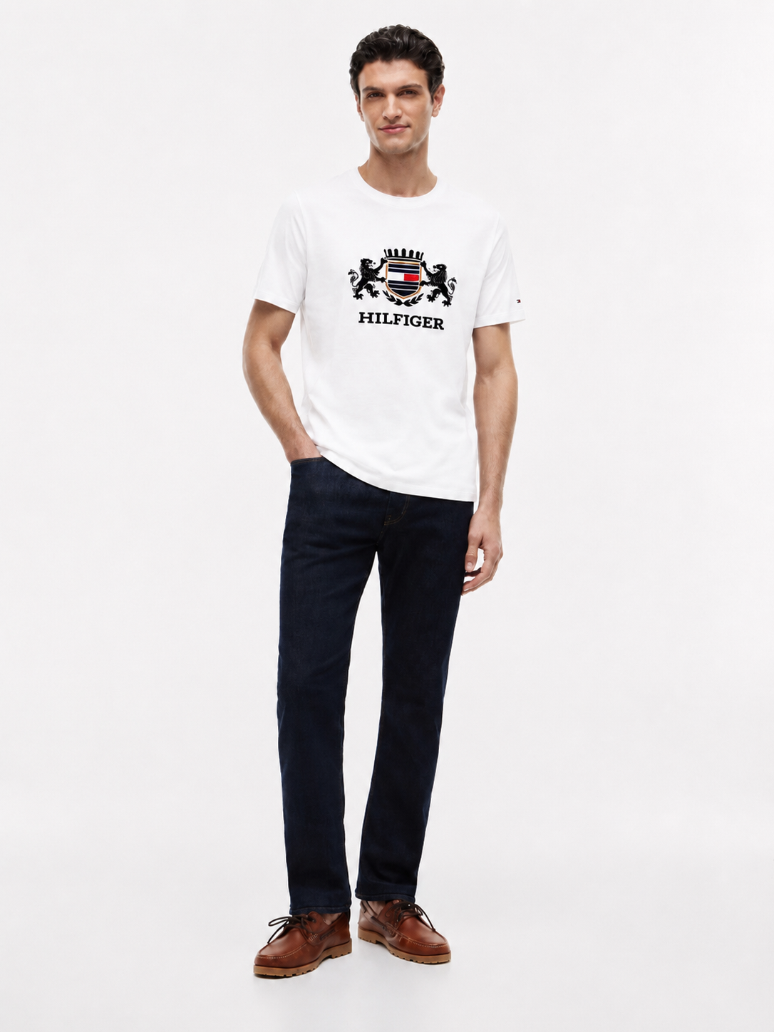 Tommy Hilfiger Men's Luxe Crest Graphic T-Shirt – White